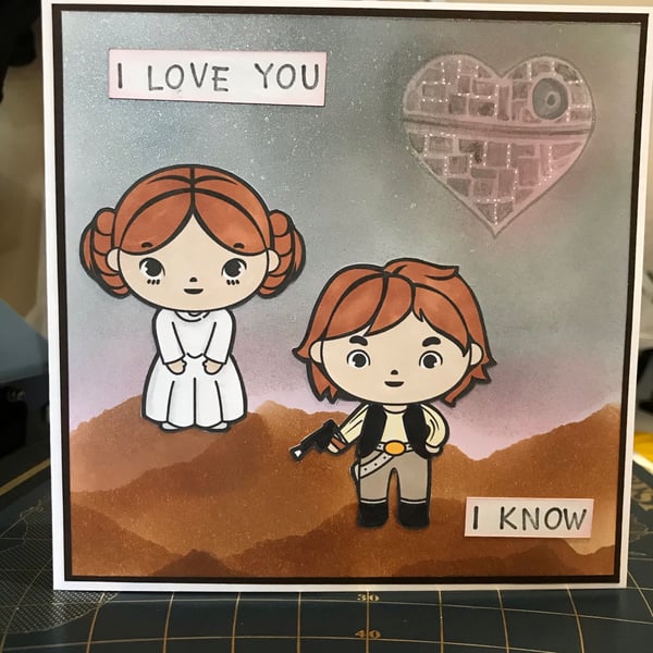 Valentines Card - Whimsical Cartoon Star Wars Characters