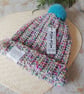 Crochet Hat Beanie Faux Fur Pompom Chunky Yarn