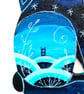 Sitting hare with a blue landscape - Image 2