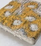Beached Square yellow wall plaque from recycled materials  - Image 2