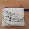 Zipped Linen Purse