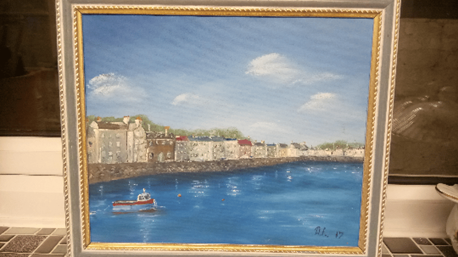 Guernsey Scenes St Sampson Impression Oil Painting