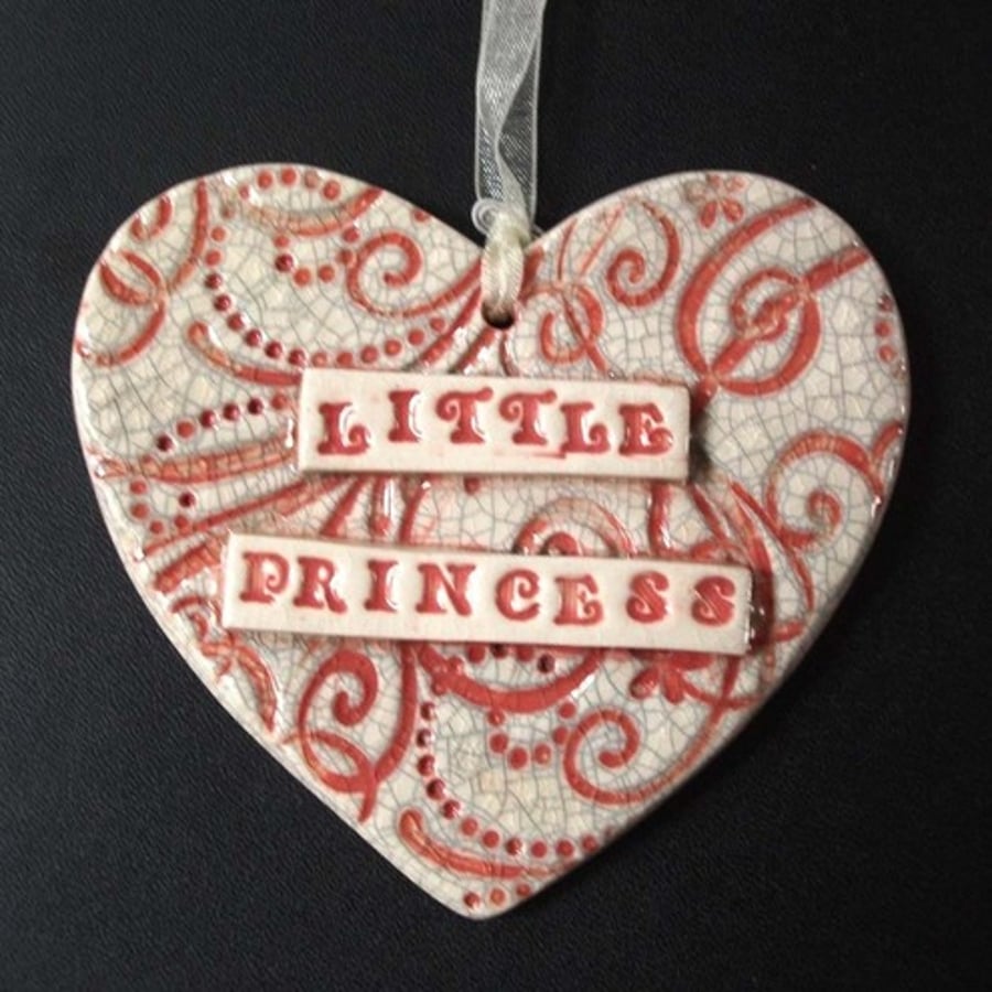 Large ceramic heart decoration