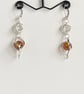 Cognac Amber Chainmaille Earrings - Image 3
