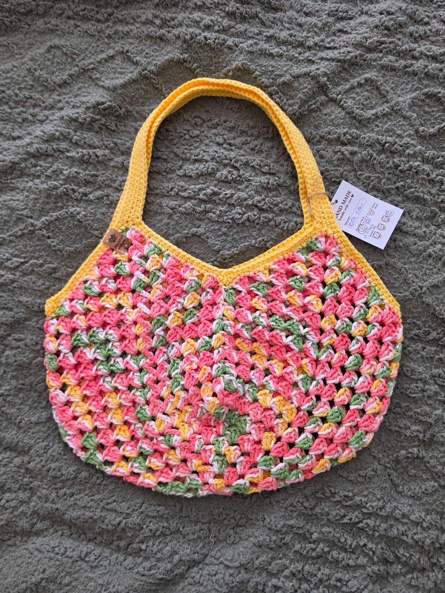 Image of Handmade crochet granny rocco bag