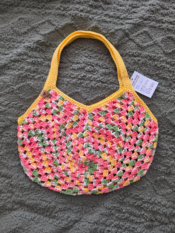 Handmade crochet granny rocco bag