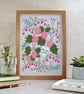 Floral Art Print - You Are Loved (Lilac) - Image 3