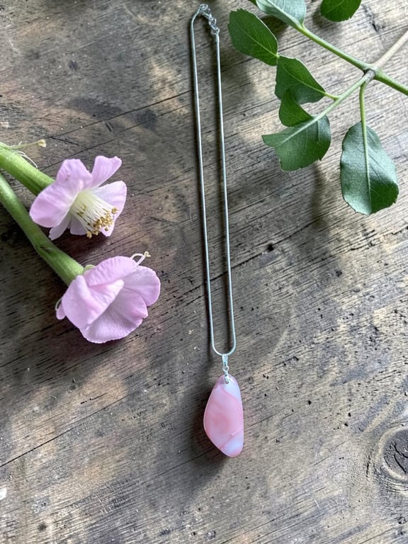 Glass Fused Pendant - Pink
