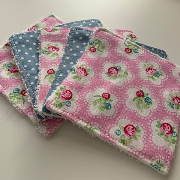 Reusable Bamboo Towelling Cotton Face Wipes, Eco friendly, Washable, Make up pad