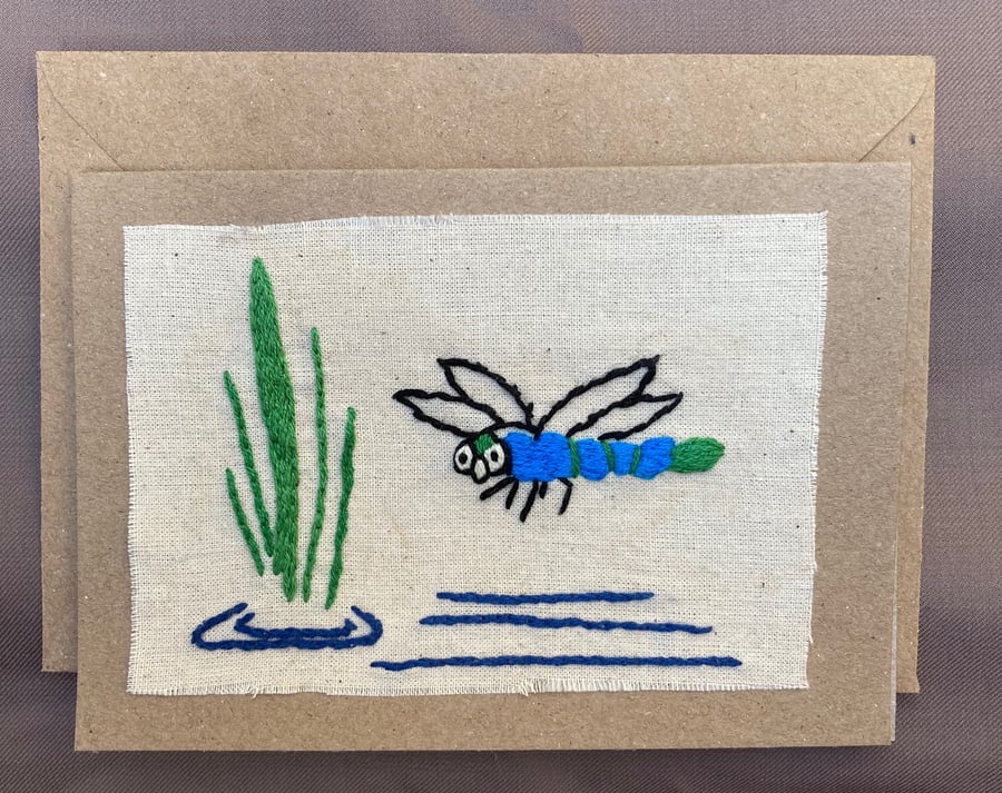 Happy dragonfly card.