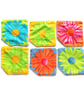Colourful Daisy print, 6 book marks, Set D, Floral Fabric Bookmarks - Image 3