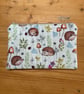 Hedgehog Print Quilted Fabric Organiser Pouch