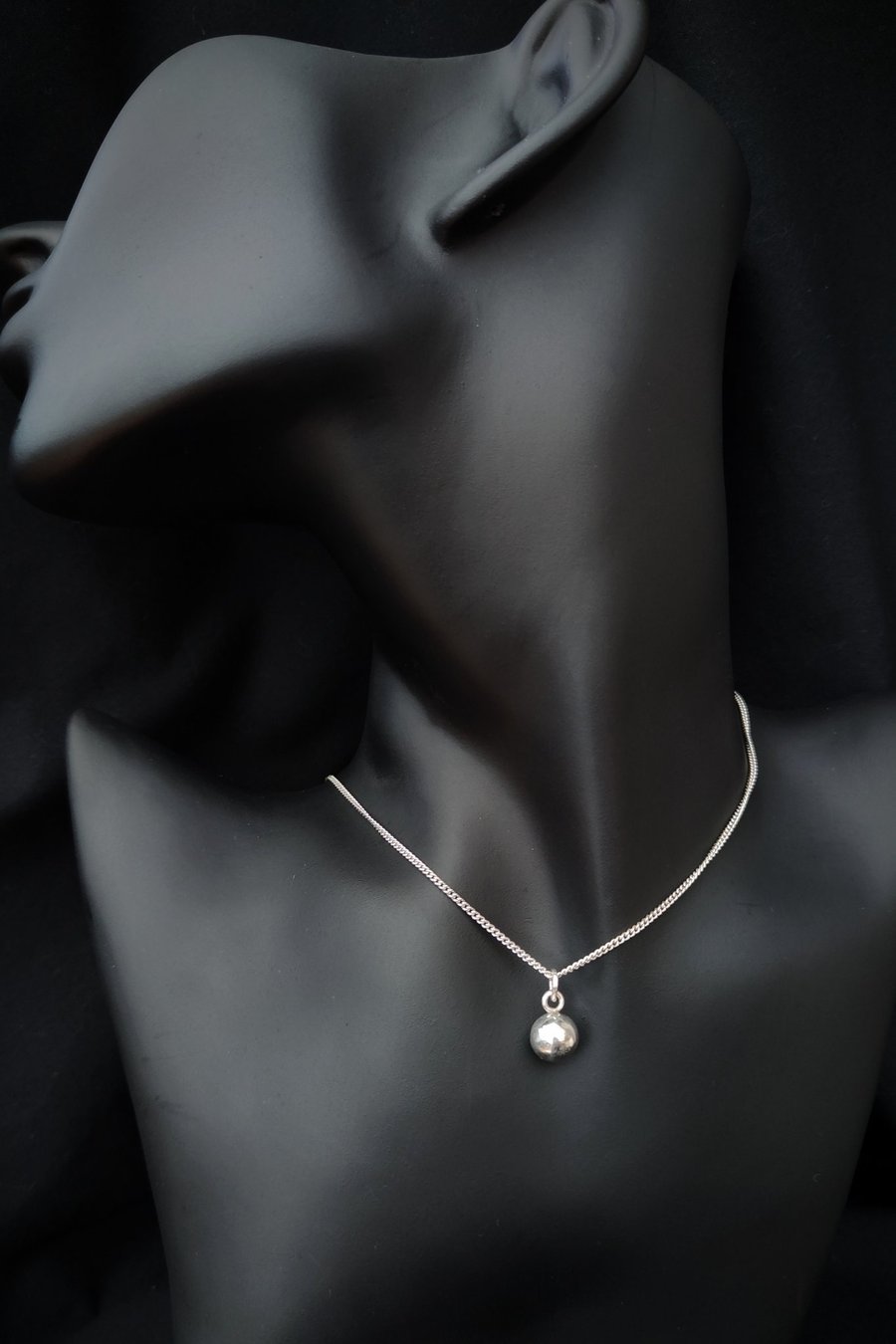 Sterling silver ball pendant