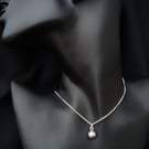 Sterling silver ball pendant