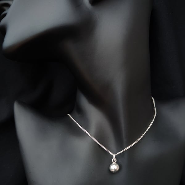 Sterling silver ball pendant