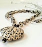 Natural Dalmatian Jasper, Smokey Quartz & Agate Sterling Silver Necklace - Image 2