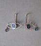 Silver Evil Eye Earrings with Labradorite Tear - Italian Micromosaic  - Image 5