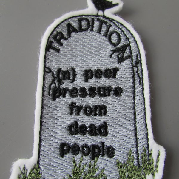 Tradition Tombstone Embroidered Patch Applique
