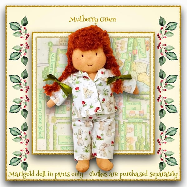 Doll - Marigold Moseley -  a handcrafted Mulberry Green doll
