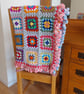 Crochet Granny Square Blanket Throw 'Happy Scrappy' - Image 1