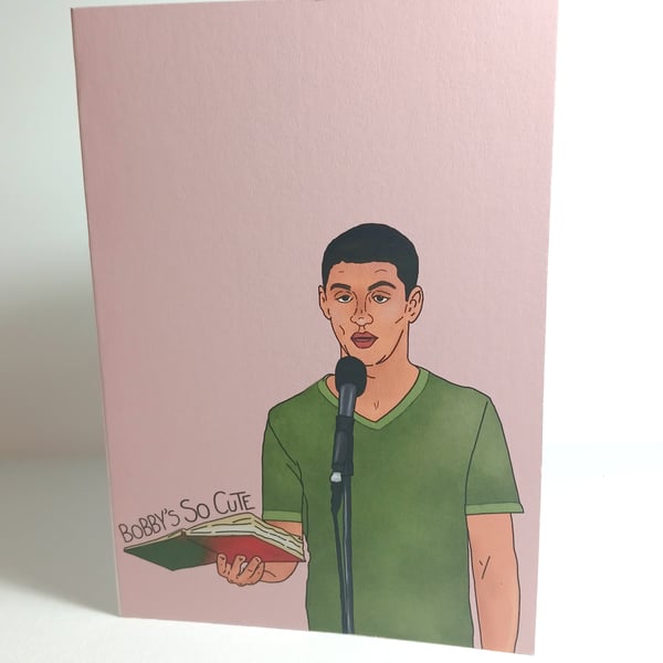 The Next Step 'Bobby's so cute' Greetings card A6