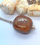 Chestnut Brown Ceramic Cube Key Ring,  Teacher's Gift, Brown Key Ring, Key Ring  - Image 1