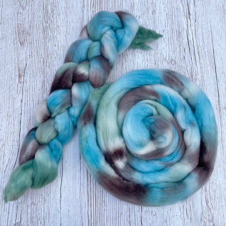 Punta Arenas Hand Dyed Spinning Fibre 50g - North Sea