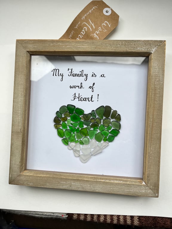 My family is a work of Heart Seaglass picture  