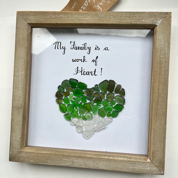 My family is a work of Heart Seaglass picture  