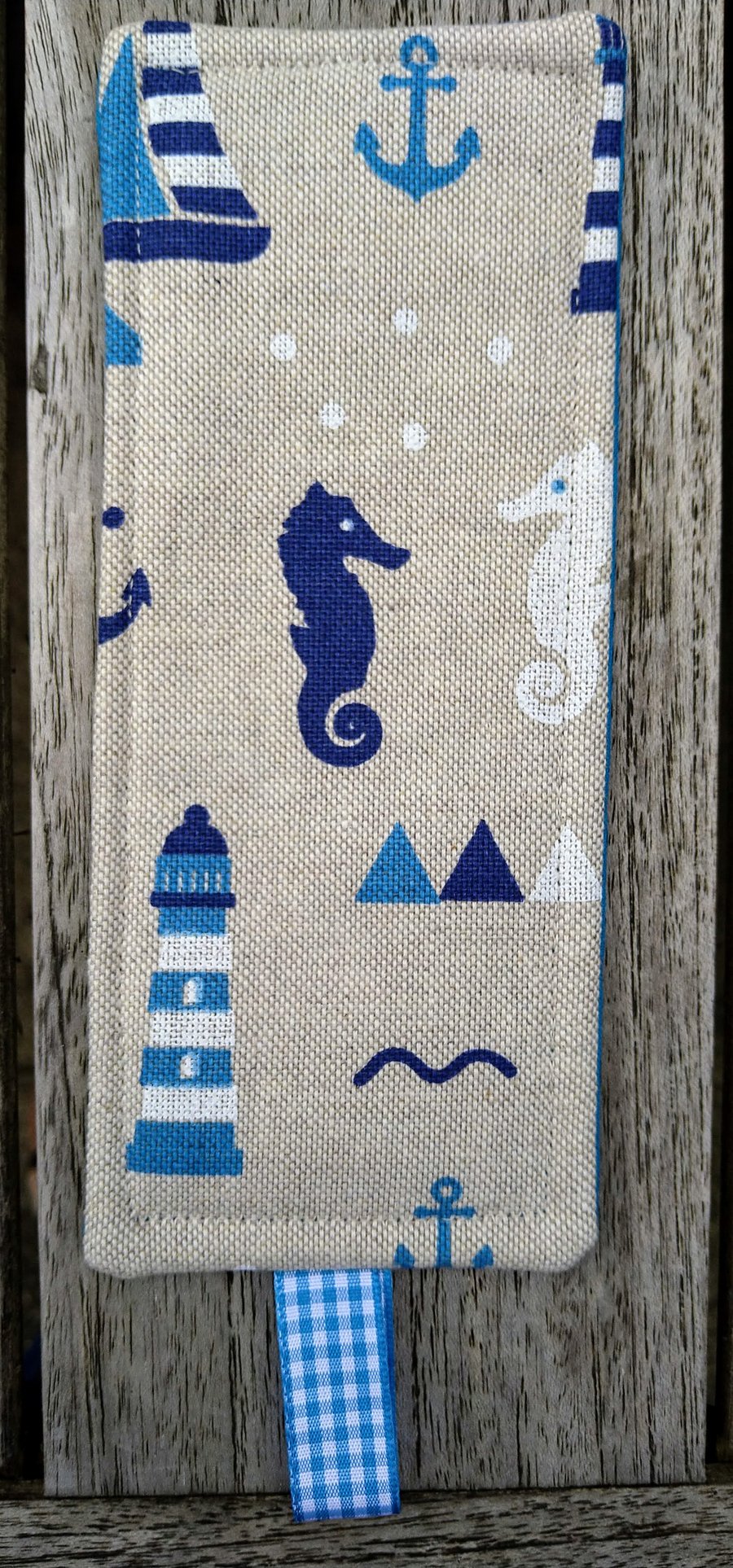 Bookmark with seahorses 
