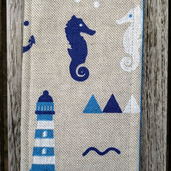 Bookmark with seahorses 
