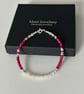 Ethiopian Opal Ruby Bracelet, Sterling Silver Gemstone Bracelet - Image 6