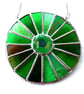 Green Suncatcher Stained Glass Handmade Colour Wheel Handmade - Image 6