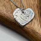 Silver Paisley Heart