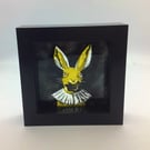 Spooky Hare - stained glass mini panel