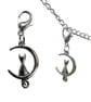 Detachable cat and moon charm - Image 1