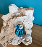Mudlarked oyster and mother-of-pearl beaded brooch - handmade  - Image 4