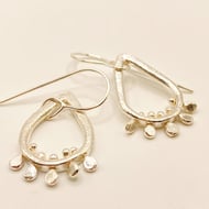 Sterling Silver Kinetic Paddle Earrings 