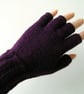 Plum fingerless gloves - Image 4