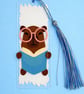Relaxed as a Capybara Bookmark – Acrylic Reading Gift with Tassel