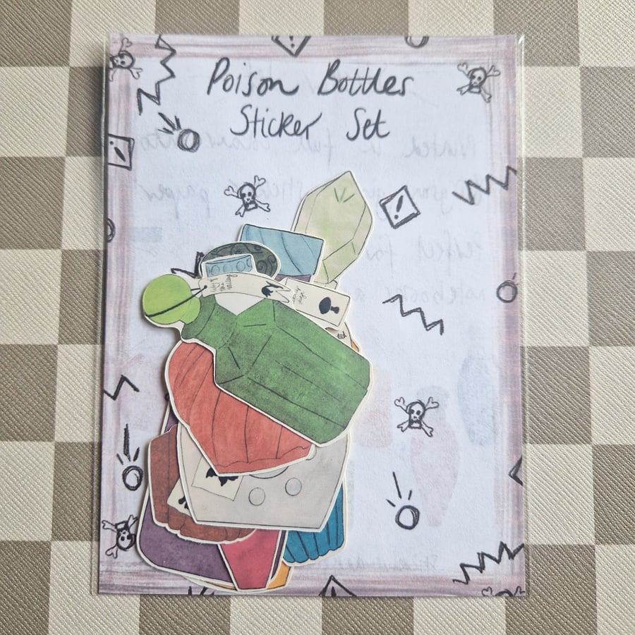 Poison Bottles Sticker Set