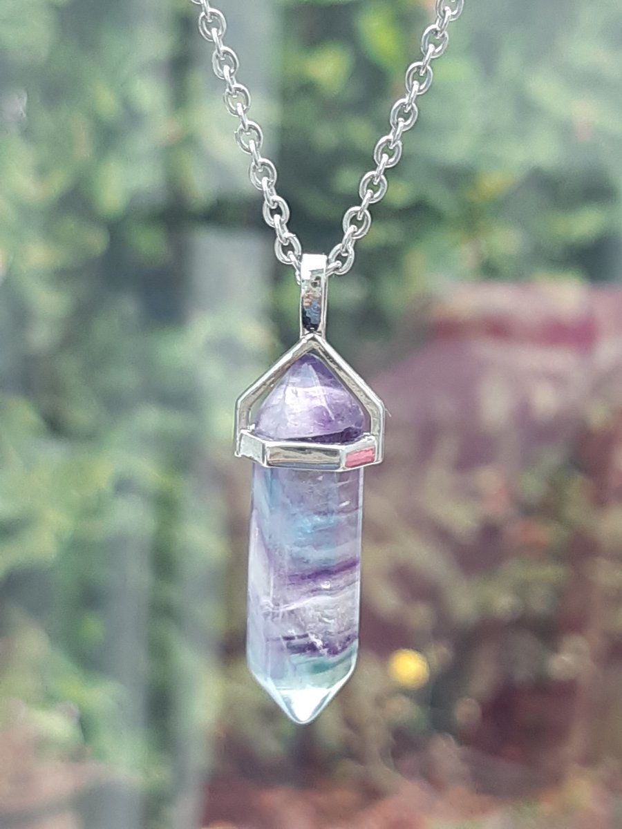 Fluorite bullet pendant