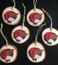 Robin wood slice decorations - Image 3