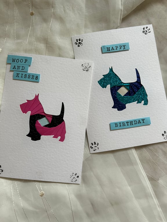 Cute scottie dog birthday cards