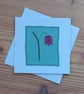 Embroidered Fritillaria Greetings Card