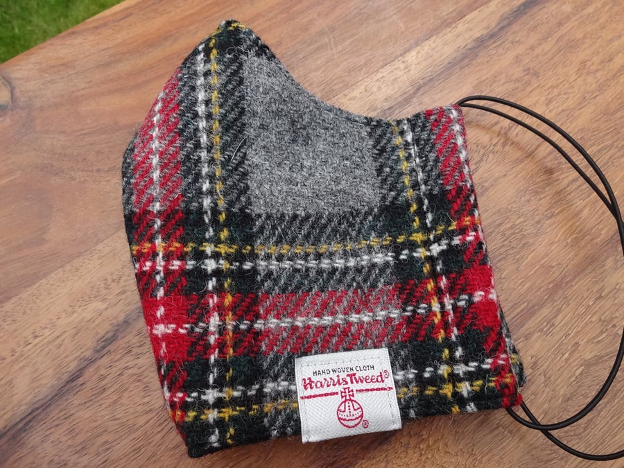 Harris Tweed Face Mask size LARGE
