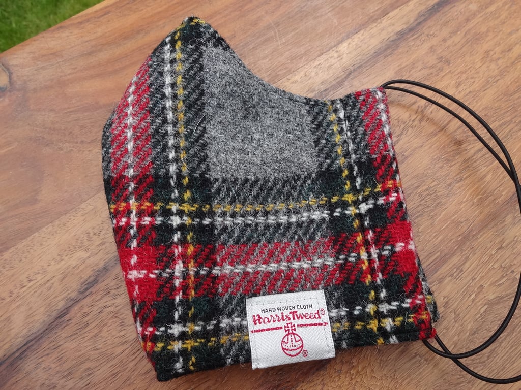Harris Tweed Face Mask size LARGE