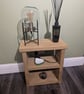 Handmade Rustic Solid Wood Sofa Side End Table with Shelf - Reclaimed - Recycled