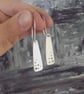 Textured Dangle Earrings Handmade from Sterling Silver - Image 5