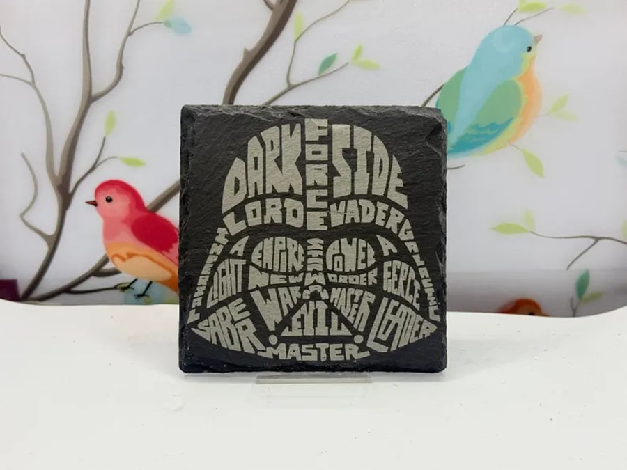 Dark Side Star Wars Laser Etched Coaster